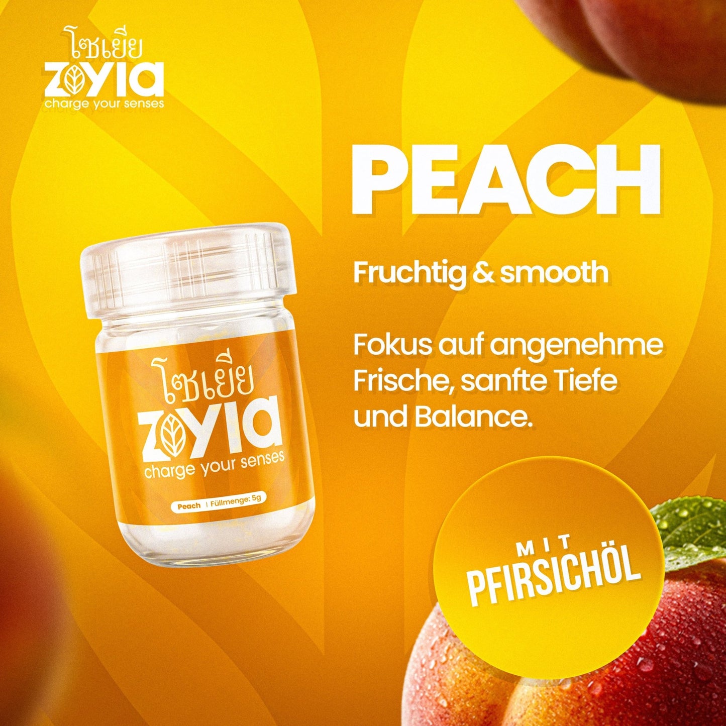 Zoyia Peach mit fruchtiger Pfirsichnote